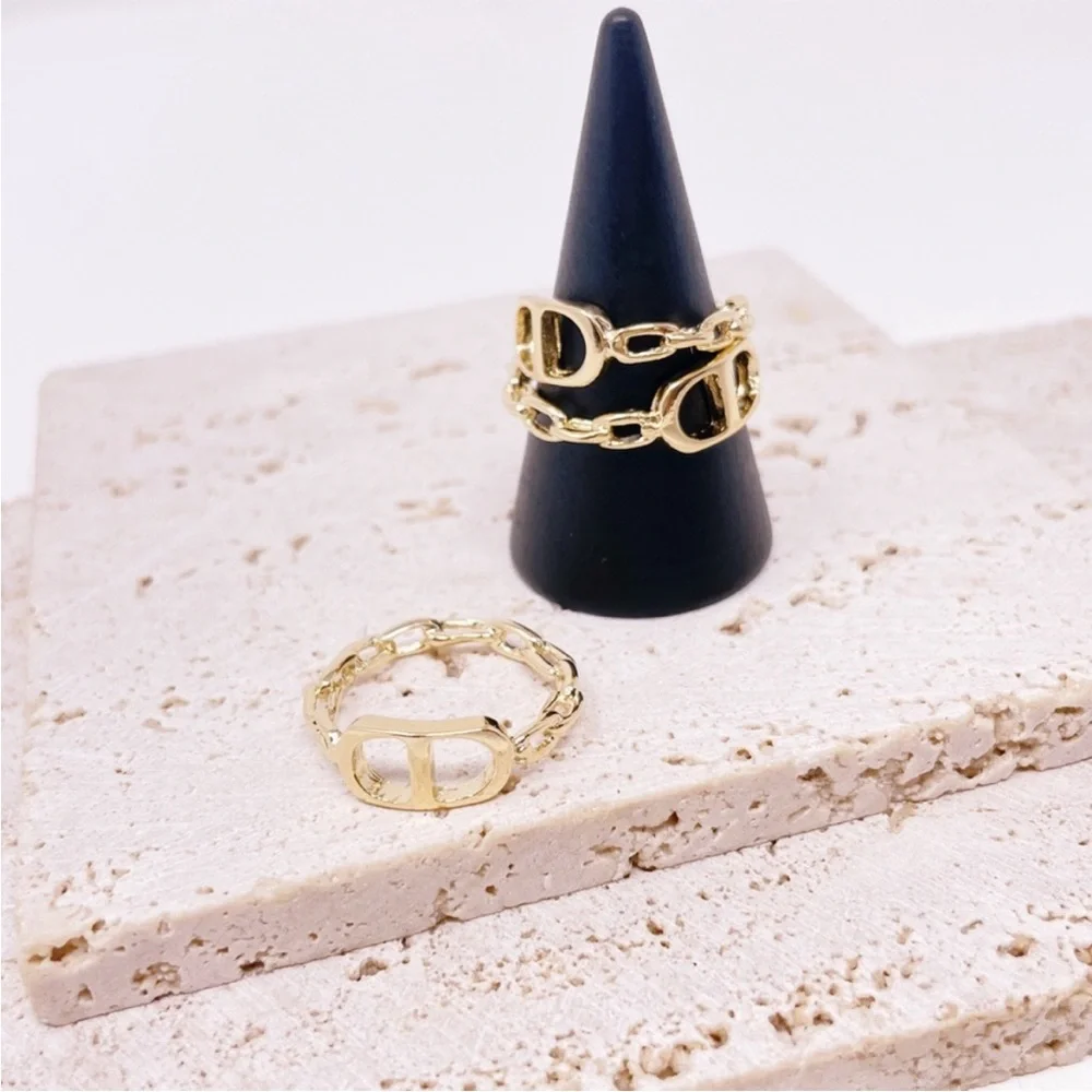 18k Gold filled Ring Chain Style - Picture 5 of 8